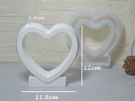 Molde silicona corazon hidroponia inclinado